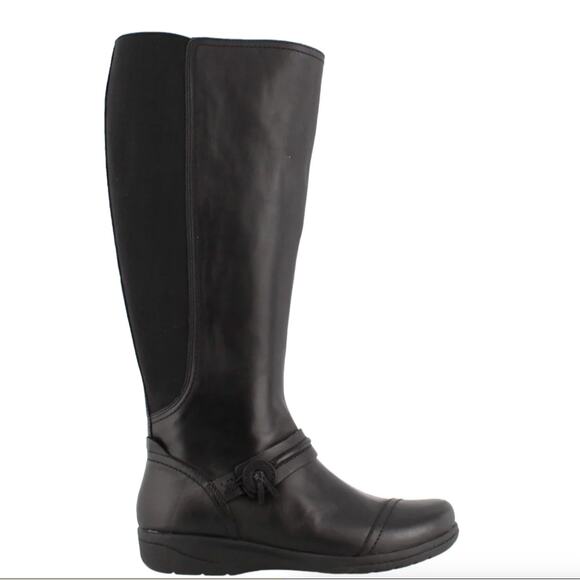 Clarks Shoes - Clarks Cheyn Whisk Riding Boots 6.5 6.5W Wide Black NWT Riding Knee High Tall